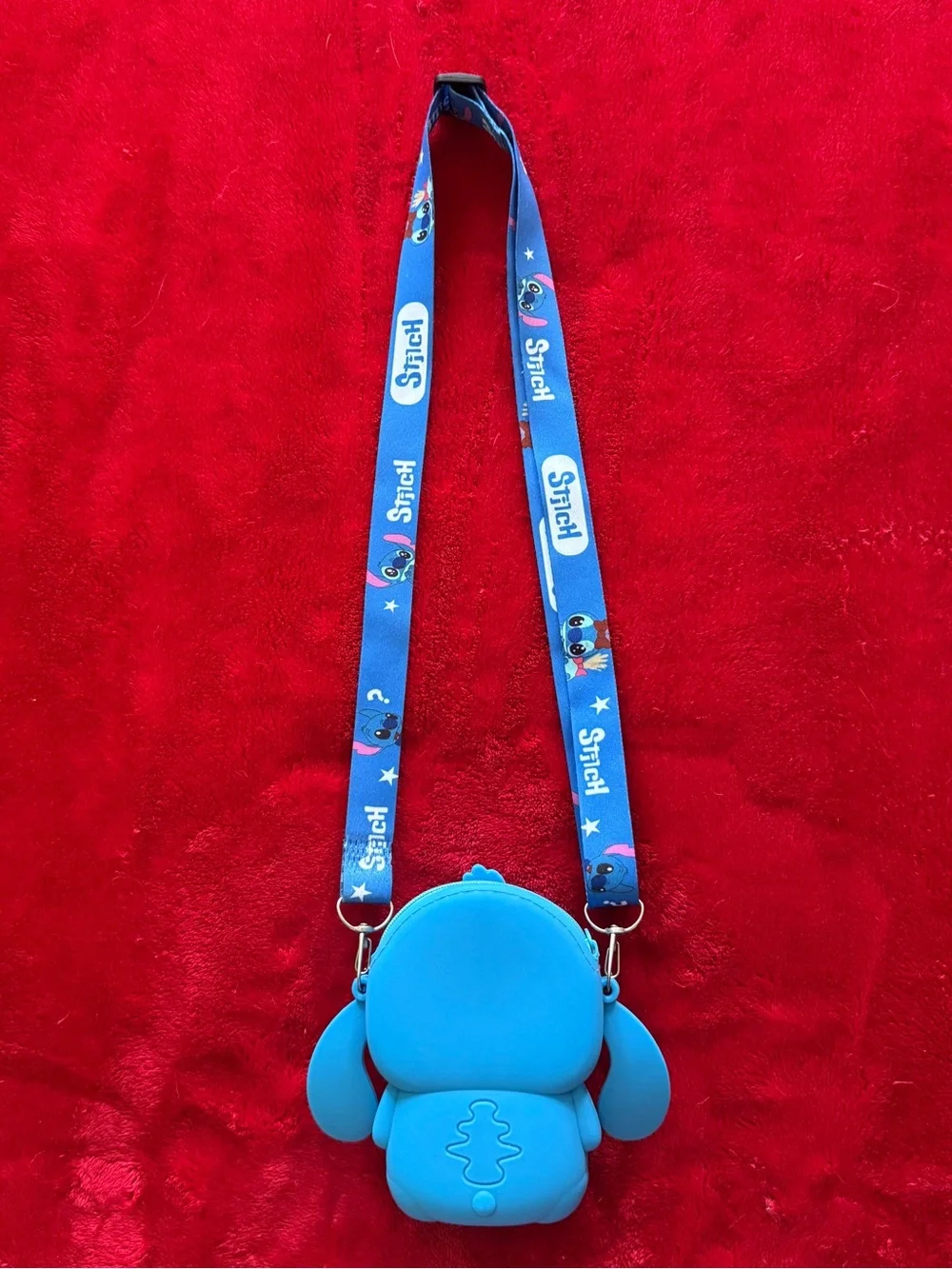Disney Lilo & Stitch Silicone Crossbody Mini Purse with Lanyard